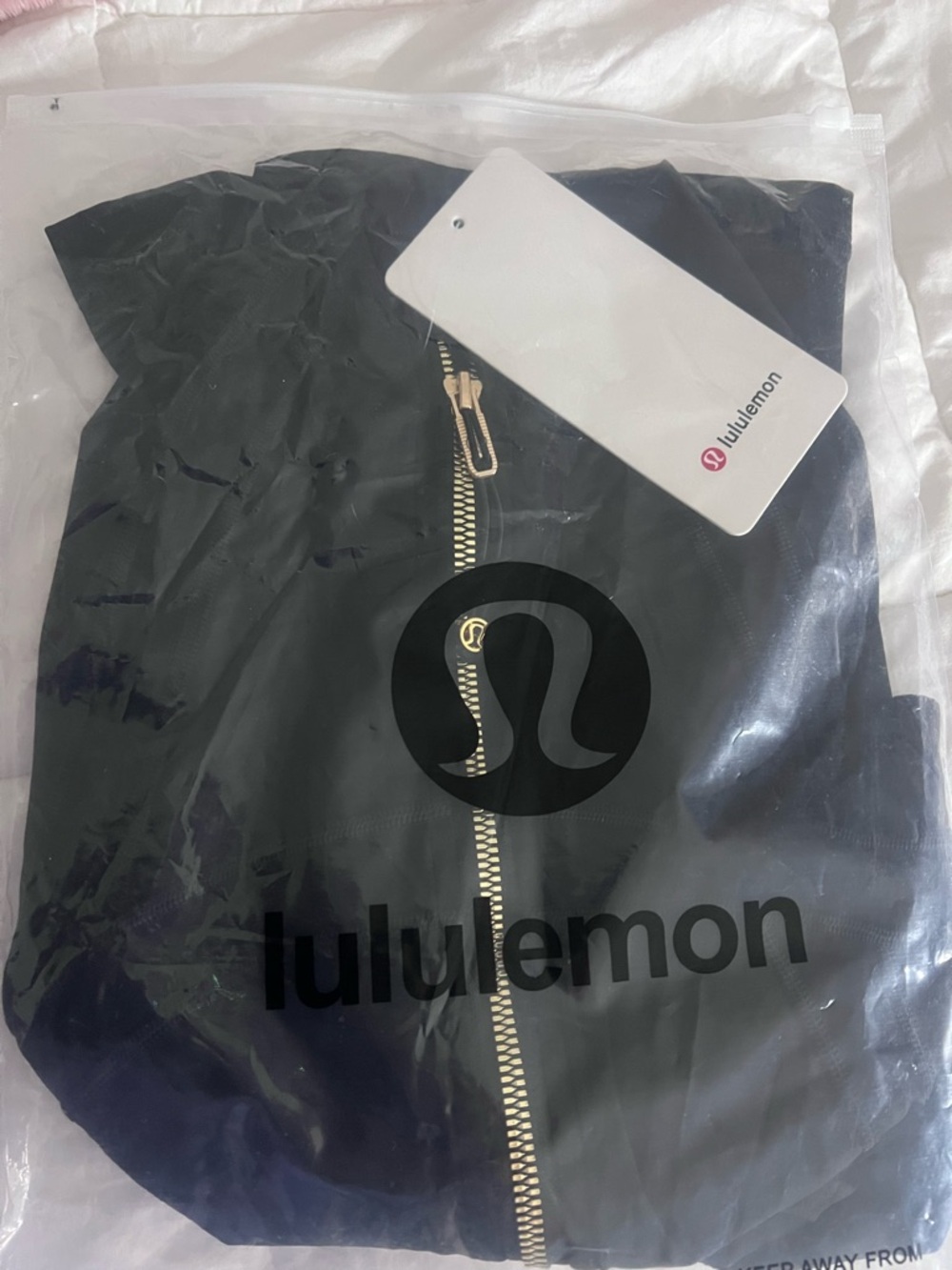lululemon athletica Black Jacket with Gold Zipper
